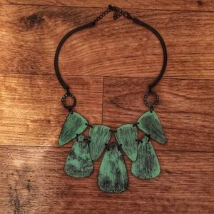 Weathered Turquoise Stone Necklace
